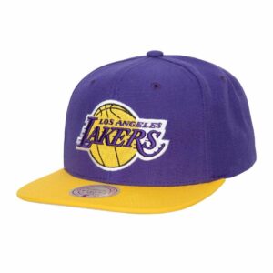 Czapka. Snapback. LA Lakers. NBA Mitchell & Ness. Team 2 Tone 2.0 Fioletowa / Żółta