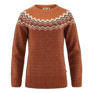 Damski sweter. Fjallraven. Ovik. Knit. Sweater autumn leaf/desert brown - S[=]