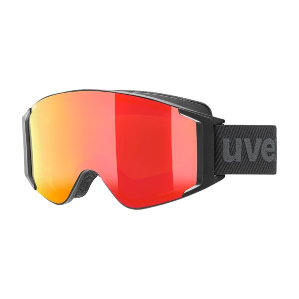 Gogle narciarskie z wymiennymi szybami. Uvex. G.GL 3000 TO S1/S3 black mat/red – ONE SIZE