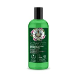 Babuszka. Agafia. Zielona. Naturalny szampon przeciw wypadaniu włosów z łopianem i dziką pokrzywą 260 ml
