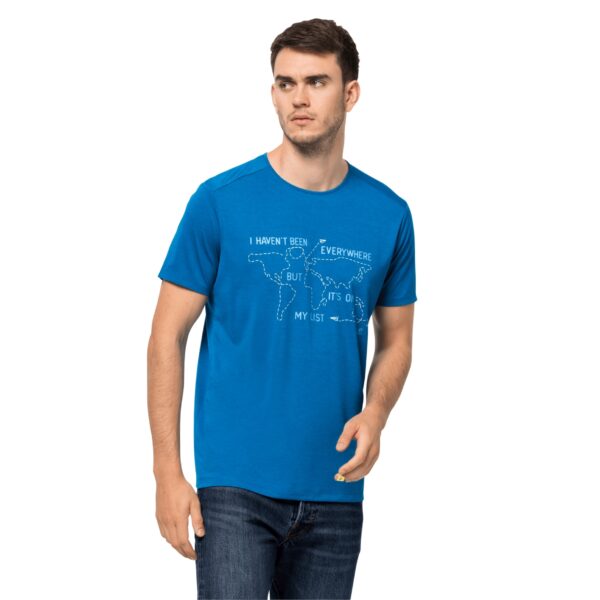 T-shirt męski. PACK & GO TRAVEL T M blue pacific - M[=]