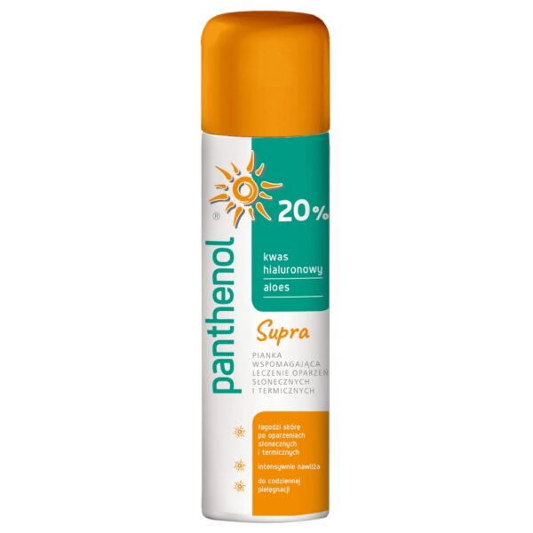 Panthenol 20% Supra – Pianka łagodząca i regenerująca skórę po ekspozycji na słońce