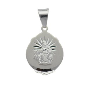 Medalik diamentowany srebrny. MB Szkaplerzna większa