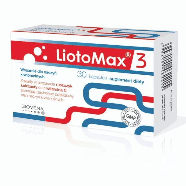 Lioto. Max 3® – skuteczne wsparcie naczyń krwionośnych 30 kapsułek