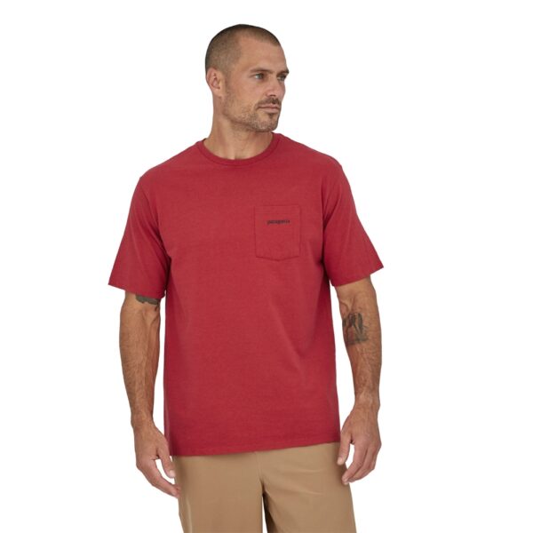 Męska koszulka. Patagonia. Line. Logo. Ridge. Pocket. Responsibili-Tee sumac red - S[=]