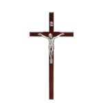 Krzyż Drewniany 16 cm. Bordowy