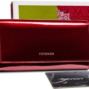 Lakierowany portfel z portmonetką na suwak — Peterson