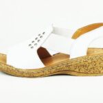 Sandały damskie komfortowe białe Łukbut