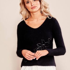 Sweter klasyczny czarny