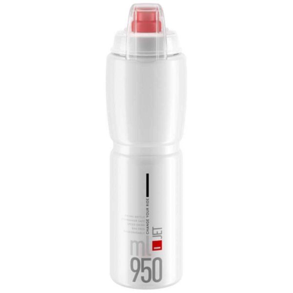 Bidon. ELITE JET PLUS clear red logo 950 ml