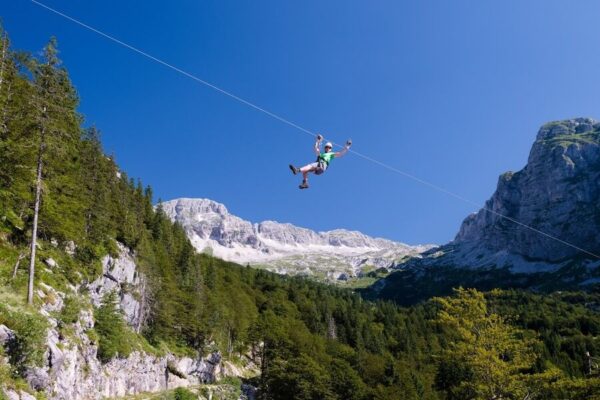 Przygoda z tyrolką w. Słowenii - Bovec (Krnica)