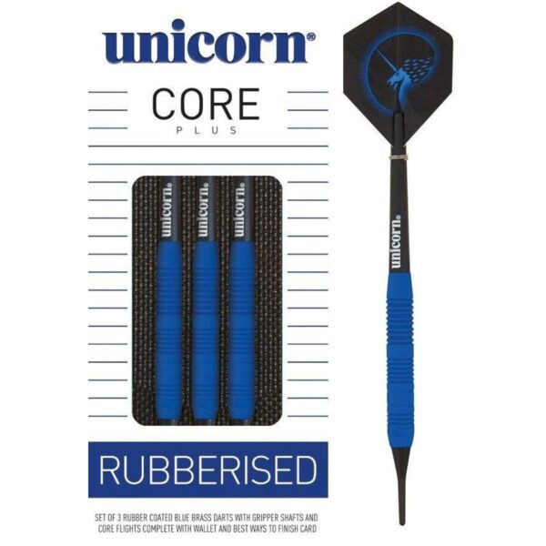 Rzutki. Unicorn. Core. Plus. Win blue brass darts 16g soft tip 04251