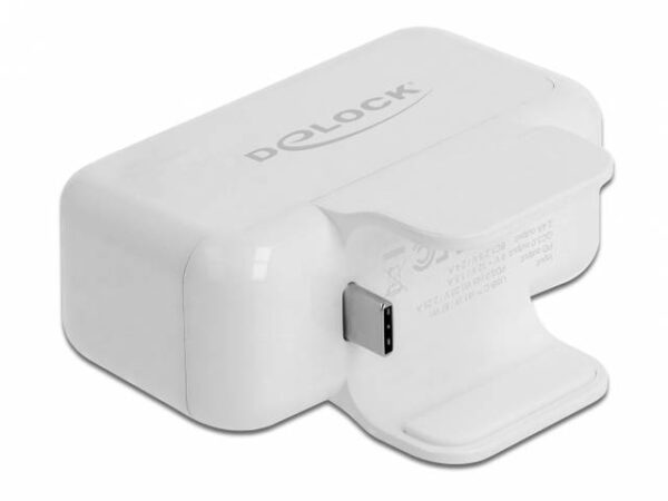 Adapter. Delock do ładowarki sieciowej apple 1x usb-c pd 1x usb-a qc3.0 2x usb-a 2.4a