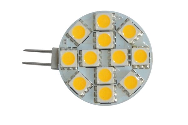 Żarówka. LED G4 12V 2W 140lm. Biała. Ciepła - okrągła