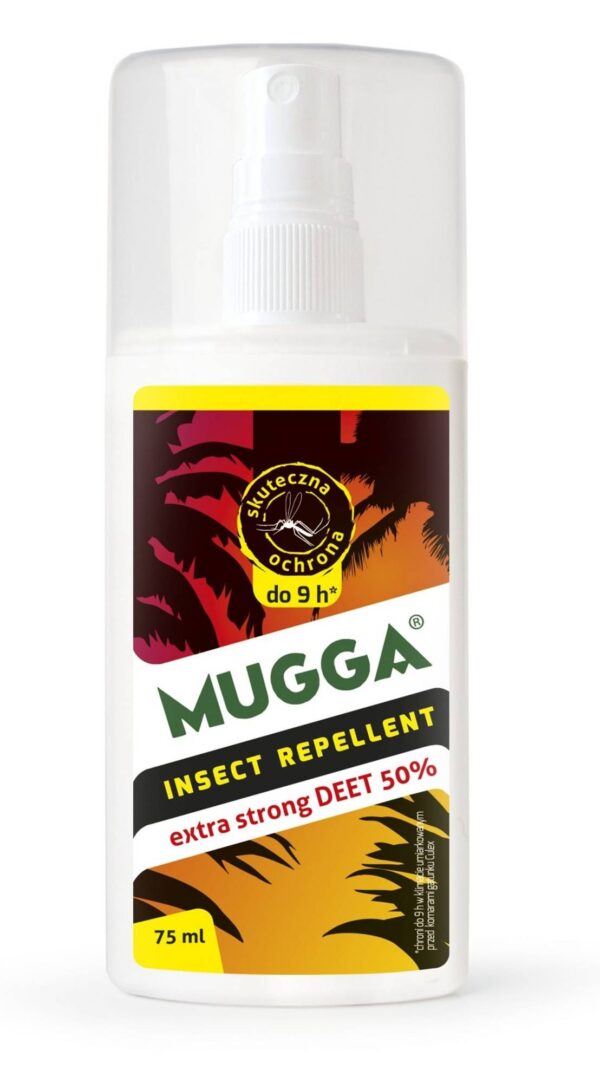 Spray na komary i kleszcze. Mugga. Extra. Strong 50% DEET - 75 ml