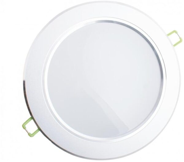 Oprawa stropowa. DOWNLIGHT LED 9W - 3000K biały ciepły obudowa srebrna