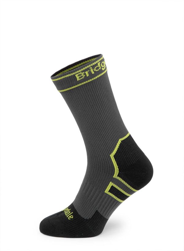 Sportowe skarpety. Bridgedale. Storm. Sock. Lt. Boot - grey/lime