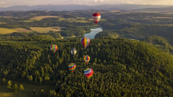 Lot balonem - Karkonosze - lot o wschodzie słońca