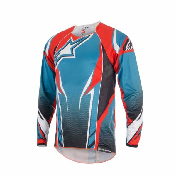 Koszulka. Alpinestars. A-LINE 2 Sapphire. Blue-Spicy. Orange 1764915-764