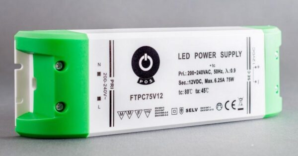 Zasilacz. LED 75W FTPC wewnętrzny - 12V