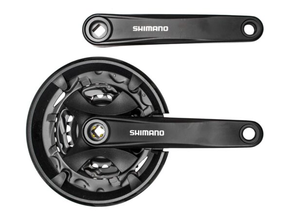 Mechanizm korbowy. SHIMANO FCMT101E002CLB 175mm 40 x 30 x 22 z osłoną, czarny, 9-rzędów